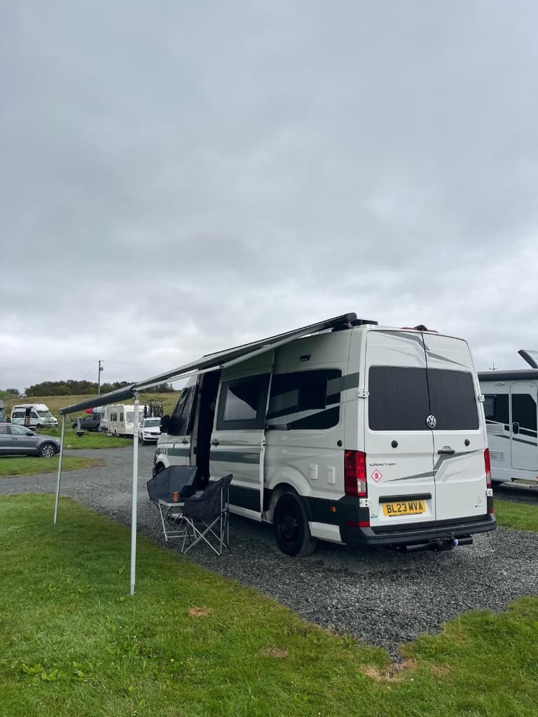 Camping Adventures - Awning set up at the campsite